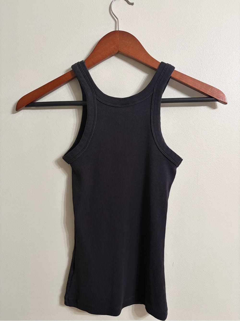 H&M Black Ribbed Racerback Tank Top